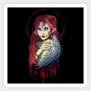 Beautiful Gothic Fallen Angel Sticker